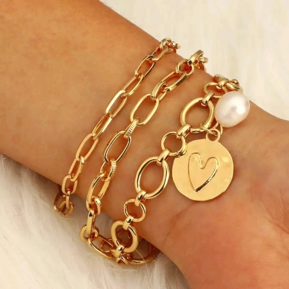 NEW 14k Gold-Plated Paperclip Adjustable Bangle Bracelet